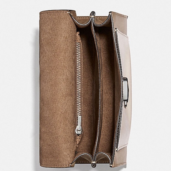 Coach Tabby 20 Top Handle In Colorblock With Snakeskin Detail Crossbody Bag 3787 - Picture 5 of 14